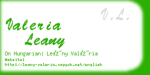 valeria leany business card